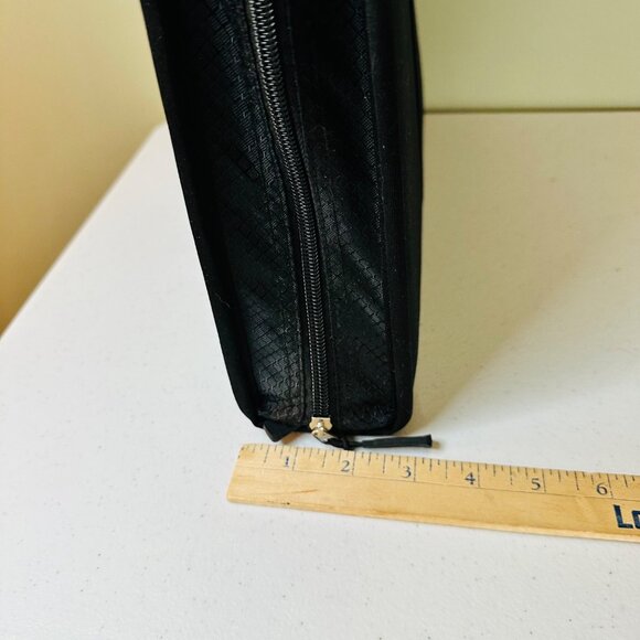 Black Staples 3-Ring D-Ring Zipper Binder Pockets Adjustable Strap - Picture 12 of 13